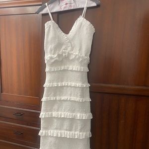 V Chapman Narcisse Midi Dress in White